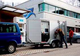 Das neue mobile Messsystem zur Abnahme von H2-Tankstellen.