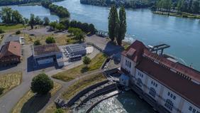 Die Power-to-Gas-Anlage von Energiedienst in Grenzach-Wyhlen produziert seit heute emissionsfreien Wasserstoff aus Ökostrom.  Quelle: Energiedienst
