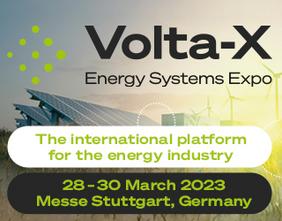 Banner der Volta-X Messe in Stuttgart
