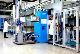 Seriennahe Beschichtungsanlage für Elektroden der Forschungsplattform am ZSW. Foto: ZSW