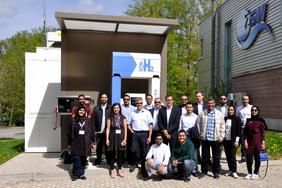 Photo from the visit to ZSW in Ulm. 