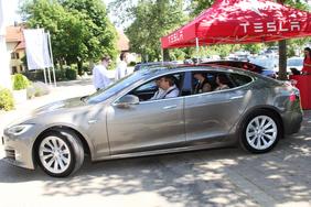 Und in der Pause mit dem Tesla über die Schwäbische Alb...