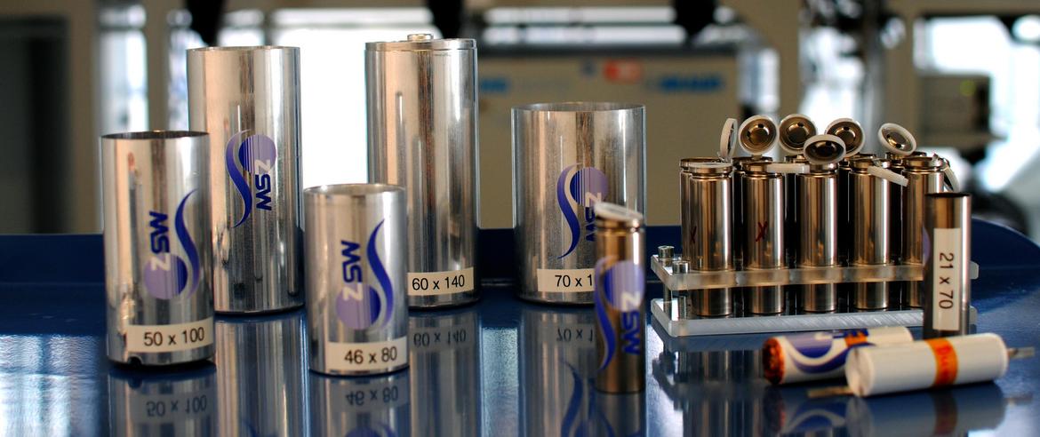 Battery production at ZSW in Ulm: Different standard formats of lithium ion cells