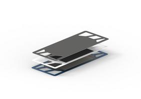 A single cell of a fuel cell stack consists of two bipolar plates with the membrane electrode assembly in the middle. ©ZSW CAD rendering