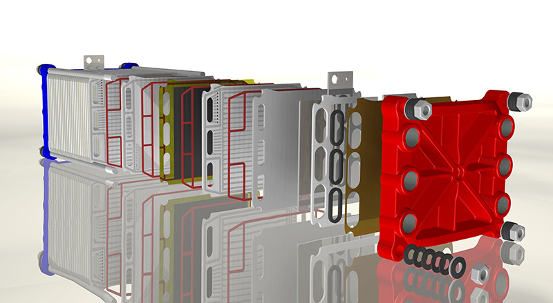 CAD stack design. ZSW/ECB