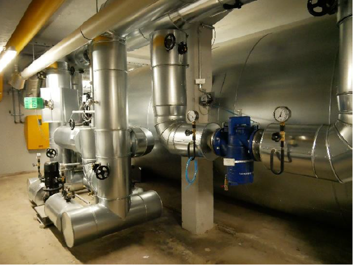 Heat distribution in an energy hub